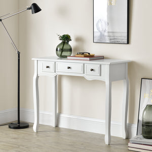 Table Console Hirschhorn avec 3 Tiroirs Plusieurs Couleurs 78 x 100 x 35 cm [en.casa]