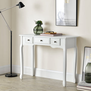 Table Console Hirschhorn avec 3 Tiroirs Plusieurs Couleurs 78 x 100 x 35 cm [en.casa]