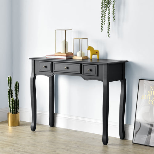 Table Console Hirschhorn avec 3 Tiroirs Plusieurs Couleurs 78 x 100 x 35 cm [en.casa]