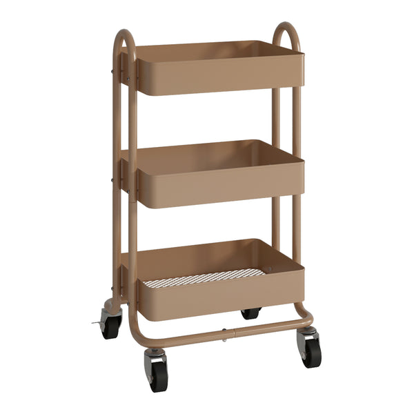 Chariot de service Pyhäntä à 3 paniers acier 79 x 46 x 35 cm [en.casa]