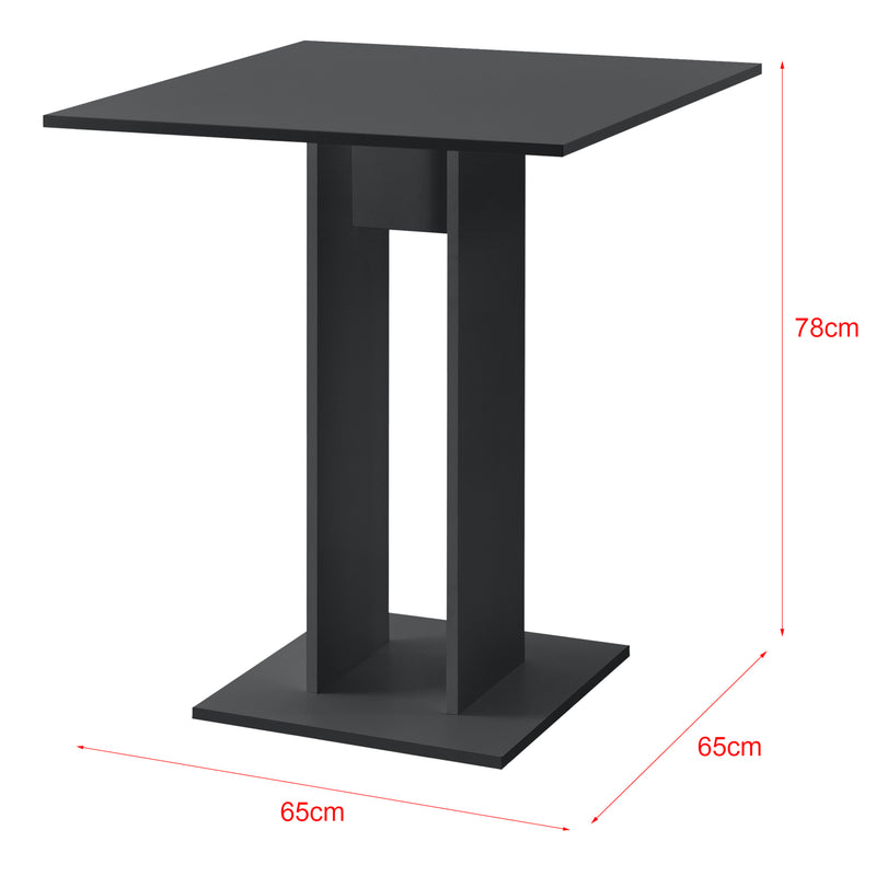 Schizzo in scala Tavolo Quadrato Lindesnes da Cucina Pranzo Bar 65 x 65 x 78 cm - Vari Colori [en.casa]