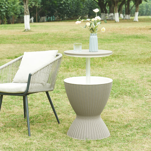 Tavolo refrigerato Atessa 58x48,5cm marrone chiaro [casa.pro] - premiumXL