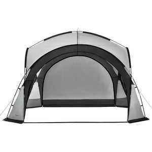 Tonnelle de camping Grästorp avec guirlande à 96 LED 345 x 345 x 247 cm [pro.tec]