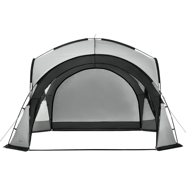 Tonnelle de camping Grästorp avec guirlande à 96 LED 345 x 345 x 247 cm [pro.tec]