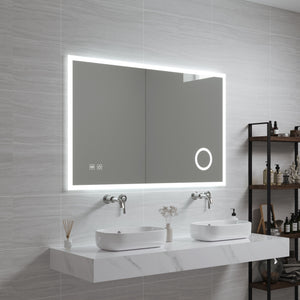 Specchio da bagno LED Scafa bianco in varie dimensioni [pro.tec] - premiumXL