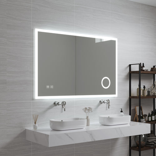 Specchio da bagno LED Scafa bianco in varie dimensioni [pro.tec] - premiumXL