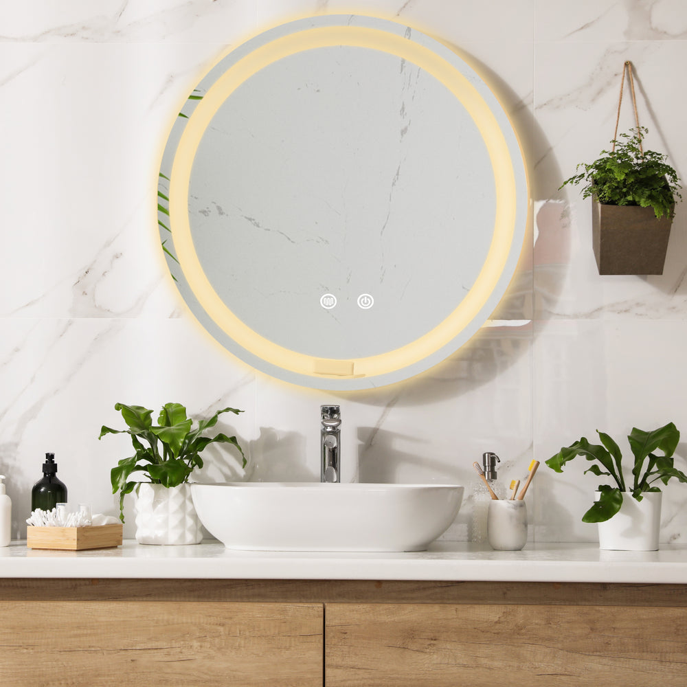 Specchio da bagno LED Maratea argento in varie dimensioni [pro.tec] - premiumXL
