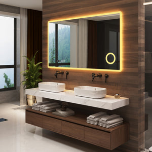 Miroir LED Racale pour salle de bain blanc pro.tec