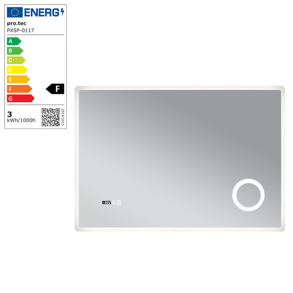 Miroir LED Racale pour salle de bain blanc pro.tec