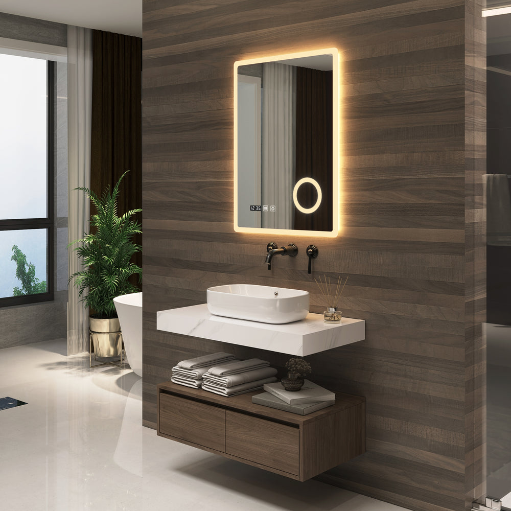 Specchio da bagno a LED Racale bianco in varie dimensioni [pro.tec] - premiumXL