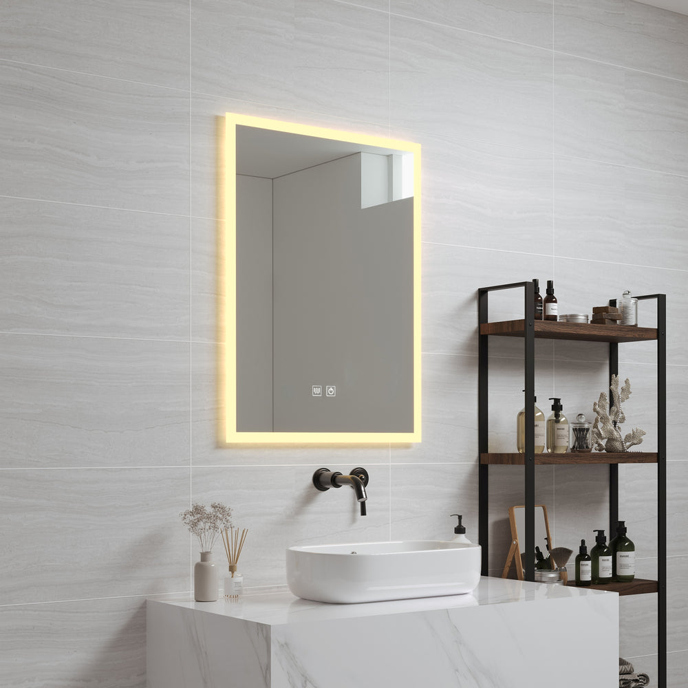Specchio da bagno LED Scafa bianco in varie dimensioni [pro.tec] - premiumXL