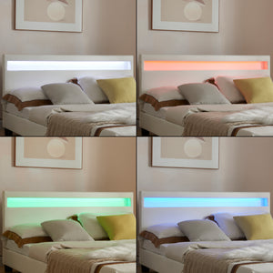 Polsterbett Paris LED RGB Beleuchtung Kaltschaummatratze in versch. Ausführungen Corium