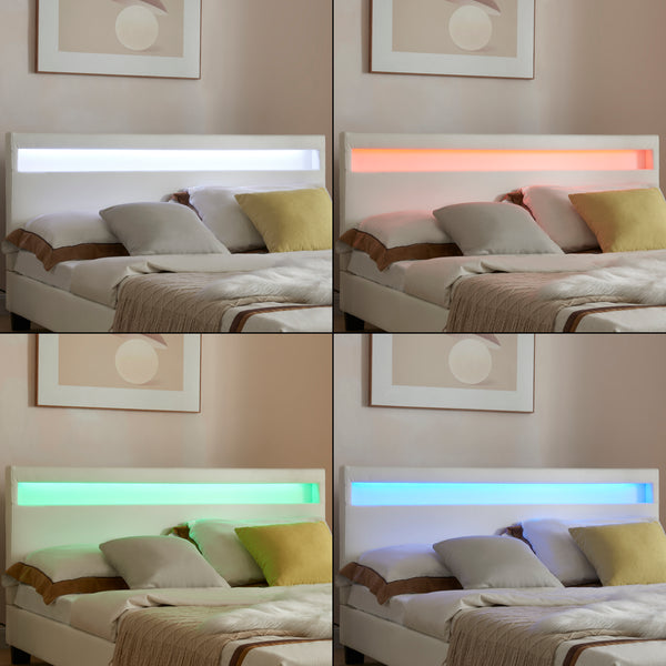 Polsterbett Paris LED RGB Beleuchtung Kaltschaummatratze in versch. Ausführungen Corium
