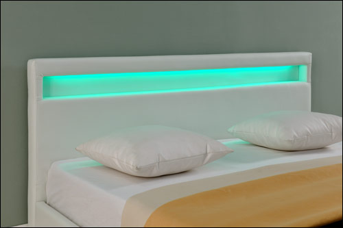 LED Polsterbett Paris in versch. Farben und Größen [Corium]