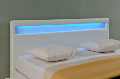 LED Polsterbett Paris in versch. Farben und Größen [Corium]
