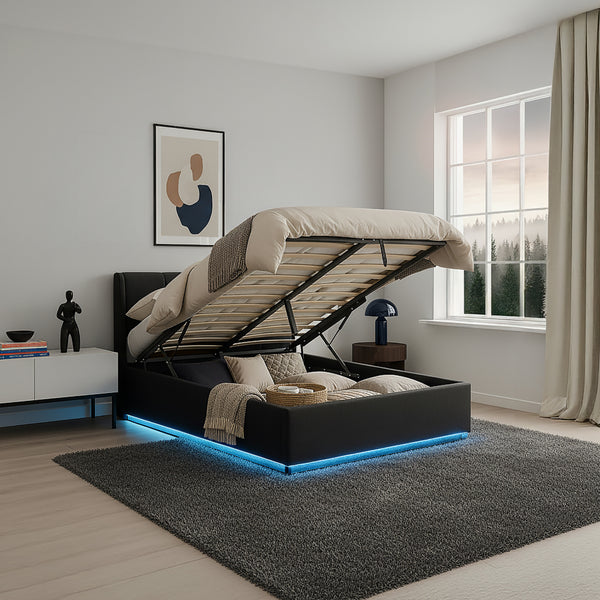LED Polsterbett Tröstiar [en.casa]