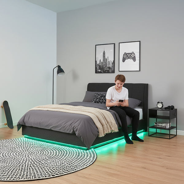 LED Polsterbett Tröstiar [en.casa]