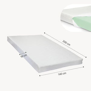 Letto Contenitore Tröstiar con Luce LED Letto con Materasso [en.casa]
