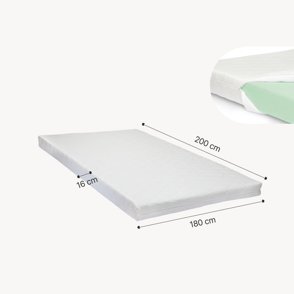 LED Polsterbett Tröstiar mit Matratze [en.casa]