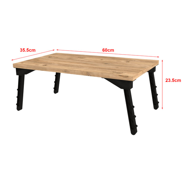 Tablette de lit Vadsø pliable 23,5 x 60 x 35,5 cm [en.casa]