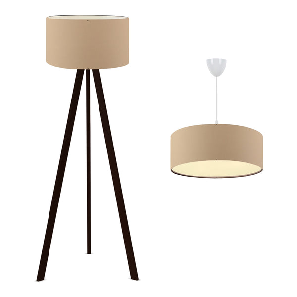 Set di 2 Lampade Scunthorpe Composto di 1 Lampada da Terra e 1 Lampada a Sospensione lux.pro 