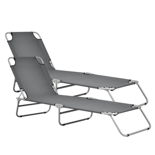 Chaise longue Carcao lot de 2 [casa.pro] - premiumXL