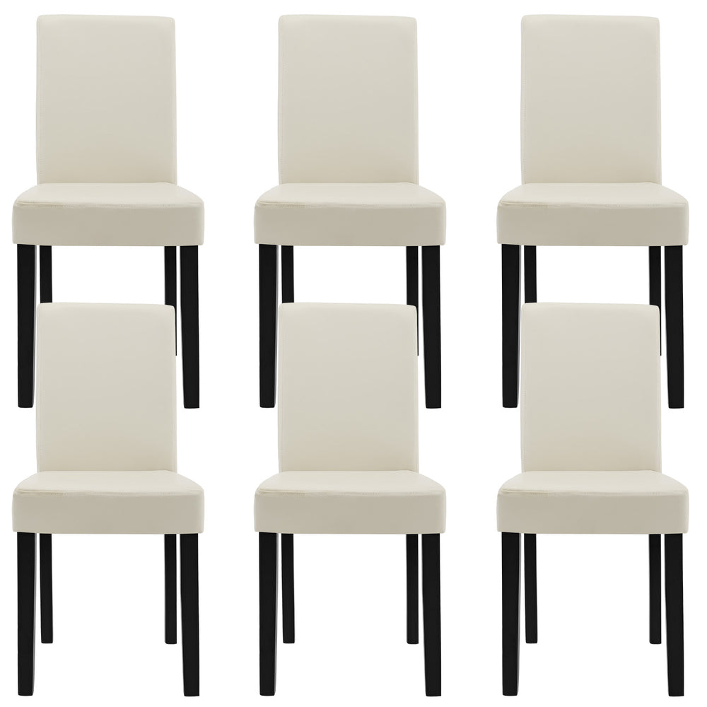 Esszimmerstuhl Hamburg 6er Set Kunstleder [en.casa] - premiumXL