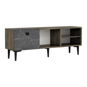 Meuble TV Nannestad à porte avec espace de rangement 45 x 120 x 30 cm [en.casa]