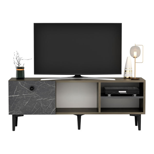 Meuble TV Nannestad à porte avec espace de rangement 45 x 120 x 30 cm [en.casa]