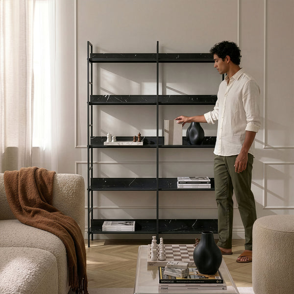 Libreria Noskik Scaffale da Terra con Ripiani 180 x 120 x 30 cm [en.casa]

