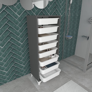 Meuble de rangement Lurøy à 8 paniers 116,5 x 45 x 30 cm [en.casa]