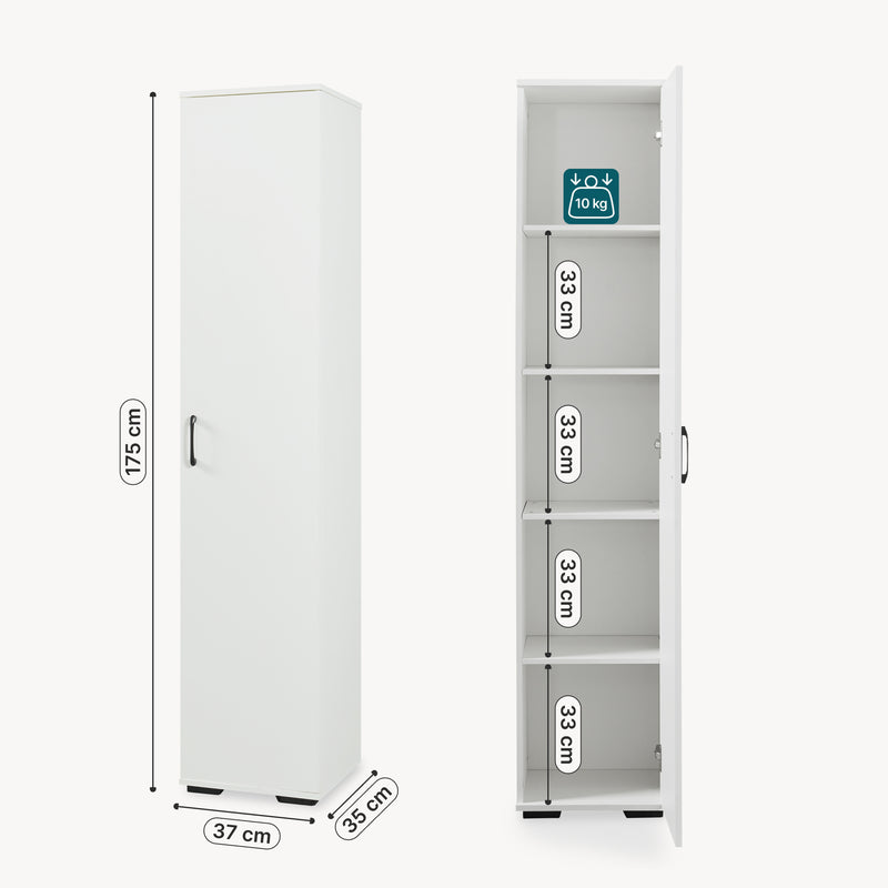 Croquis coté Armoire polyvalente Chalvefted [en.casa]
