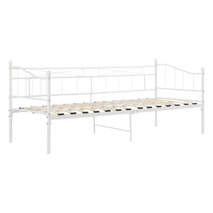 Cadre de Lit Simple Arjeplog Acier Laqué 90 x 200 cm [en.casa]