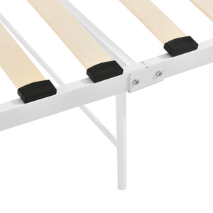 Cadre de Lit Simple Arjeplog Acier Laqué 90 x 200 cm [en.casa]