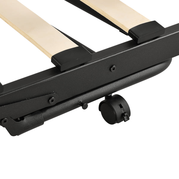 Divano in Metallo con Cornice Decorativa + Letto di Complemento con Gambe Pieghevoli e 4 Ruote, Sofa a 2-3 Posti di Seduta  e Secondo Letto Salvaspazio - Vari Colori