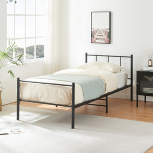 Letto in metallo Laos nero in varie dimensioni [en.casa] - premiumXL