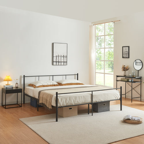 Letto in metallo Laos in varie misure Nero [en.casa] - premiumXL