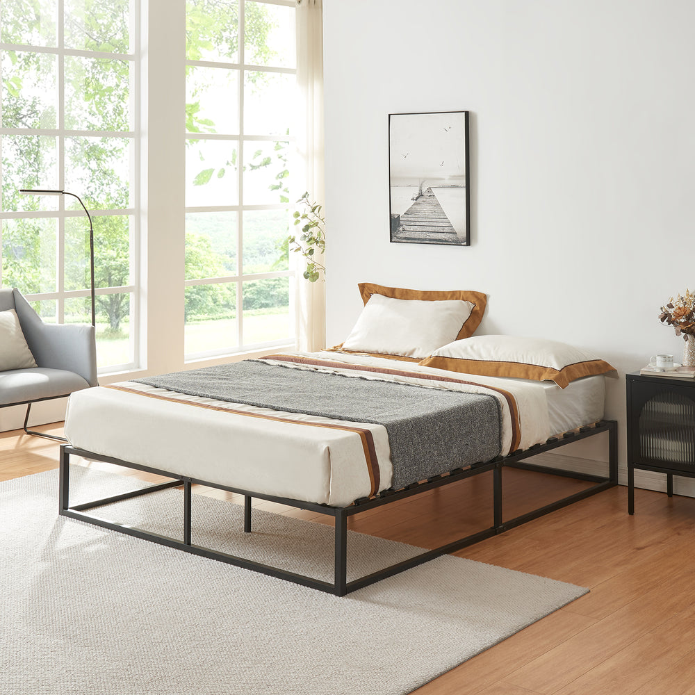 Lit en métal Kreta en différentes couleurs et tailles [en.casa] - premiumXL