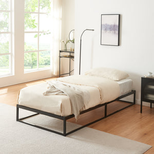 Struttura Letto Trerunta in Acciaio Nero [en.casa]