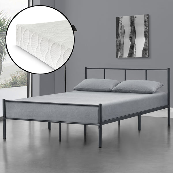 Metallbett Laos mit Kaltschaummatratze in versch. Farben und Größen en.casa