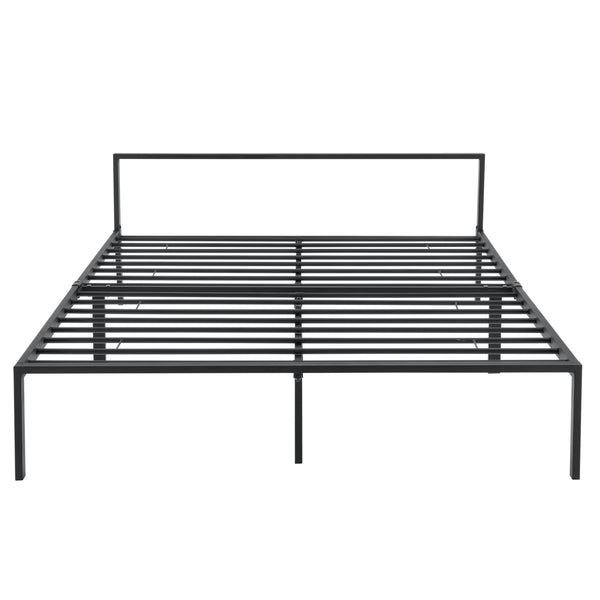 Metallbett Imatra mit Matratze in versch. Größen Schwarz en.casa