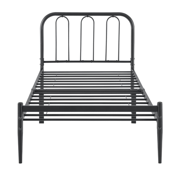 Cadre de Lit avec Matelas Hanko Plusieurs tailles Noir Mat [en.casa][neu.haus]