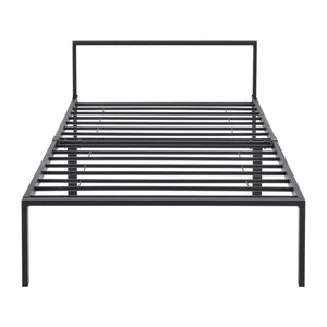 Metallbett Imatra mit Matratze in versch. Größen Schwarz en.casa