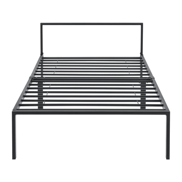 Metallbett Imatra mit Matratze in versch. Größen Schwarz en.casa
