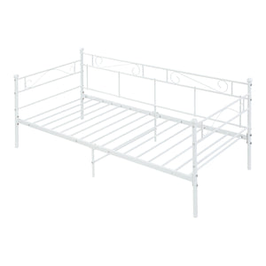 Struttura Divano con Zona di Riposo 90x200 cm Letto Singolo in Acciaio [en.casa]