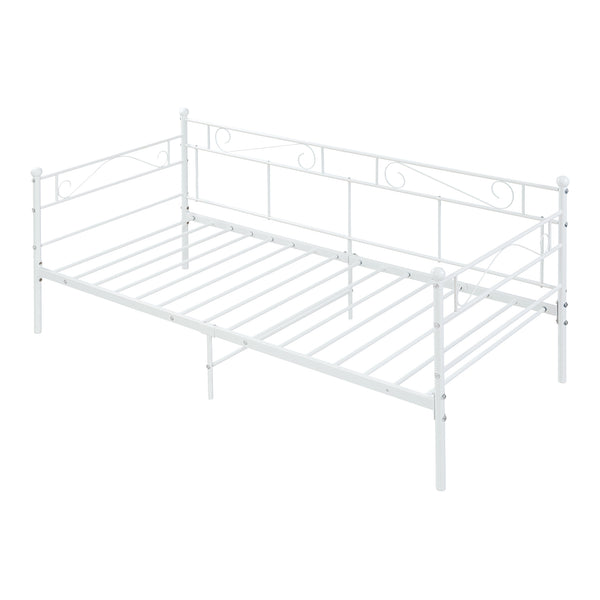 Struttura Divano con Zona di Riposo 90x200 cm Letto Singolo in Acciaio [en.casa]