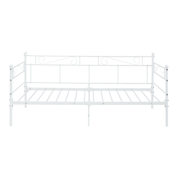 Struttura Divano con Zona di Riposo 90x200 cm Letto Singolo in Acciaio [en.casa]