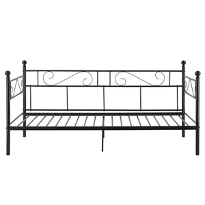 Metallbett Granada mit Matratze 90x200 cm Stahl [en.casa]