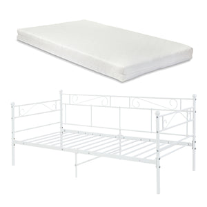 Divano Letto con Materasso 90x200 cm Sofa in Acciaio [en.casa]