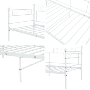 Divano Letto con Materasso 90x200 cm Sofa in Acciaio [en.casa]